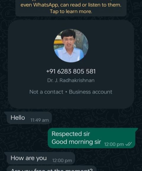 Scam in the name of Chennai corporation commissioner J Radhakrishnan IAS