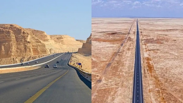 This 256 km highway in Saudi Arabia is world s longest road without a bend