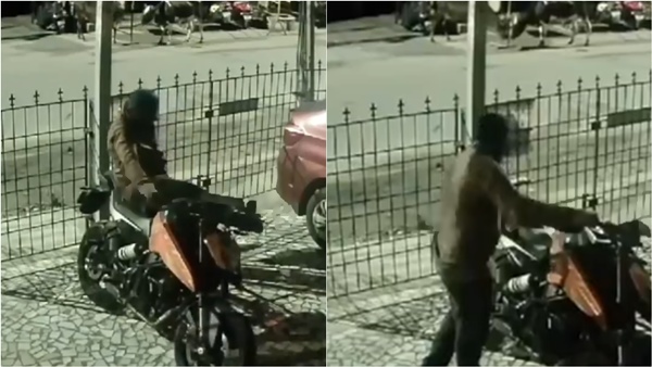Thieves stole a bike worth 3 lakh rupees in Chennai s Adambakkam Thieves stole a bike worth 3 lakh rupees in Chennai s Adambakkam