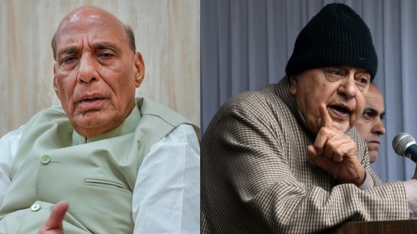 Jammu Kashmir Farooq Abdullah s warns Rajnath Singh on POK row