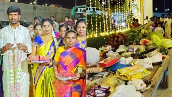 Maternal Uncle brings seer for puberty function in Avadi