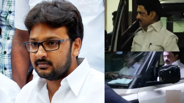 CM Stalin visited meets with his brother MK Alagiri s son Durai Dayanidhi at Vellore CMC Hospital and inquired about his health CM Stalin visited meets with his brother MK Alagiri s son Durai Dayanidhi at Vellore CMC Hospital and inquired about his health