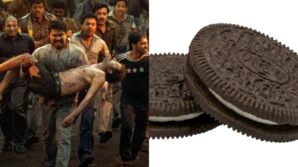 Manjummel boys subash character make up with oreo biscuits