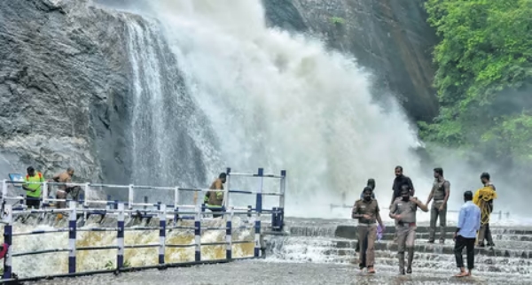 Intensification of construction of safety equipment to prevent casualties at Courtallam Main Falls