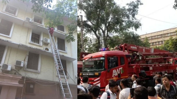 A fire broke out at income tax office in delhi A fire broke out at income tax office in delhi