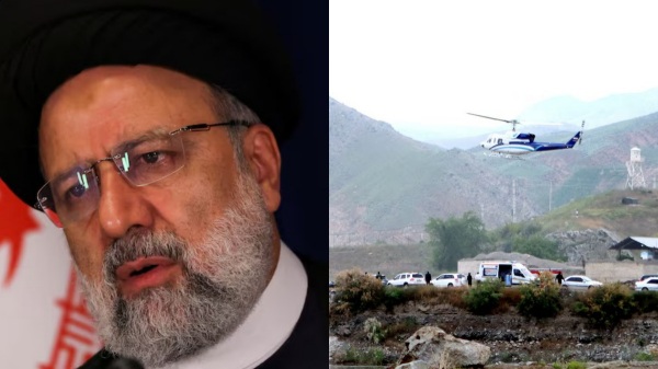 What type of helicopter did Iranian President Ebrahim Raisi travel in
