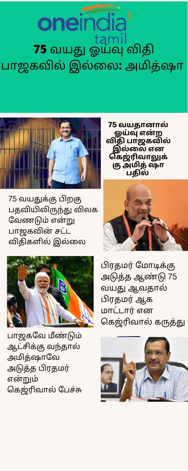 Amit Shah replied to Kejriwal that even though Modi is 75 years old he will continue as Prime Minister