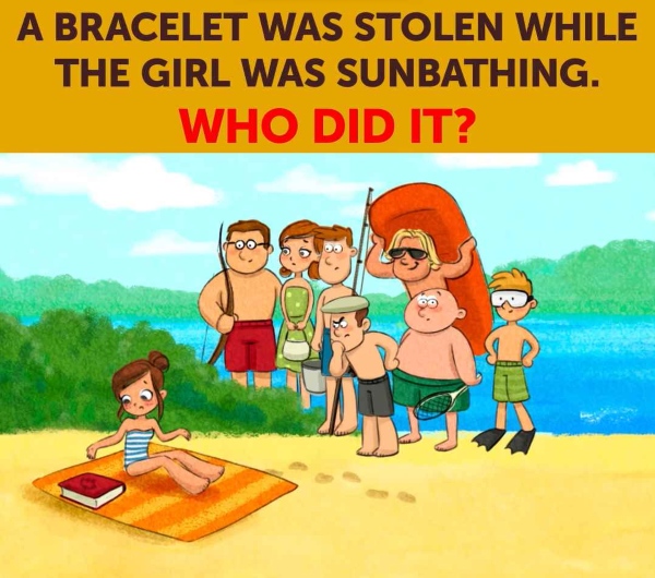 Optical Illusion Who is the thief stole the girls bracelet
