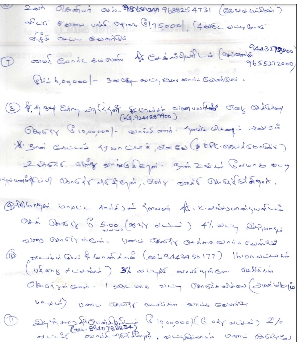 A new letter written by Congress leader Jayakumar who was murdered in Nellai has been come out