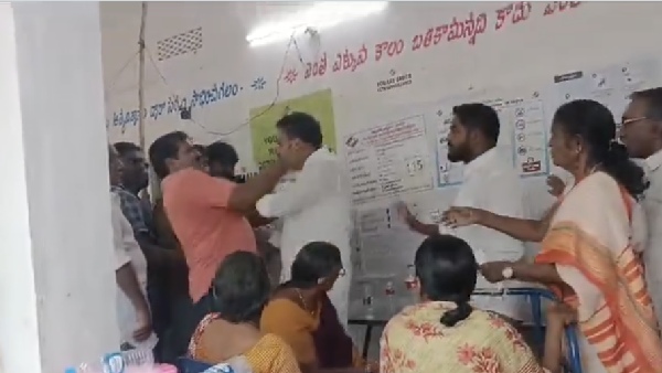 In the Andhra elections when a YSR Congress MLA slapped a voter on the cheek the voter slapped him on the cheek in return and the polling center was buzzing