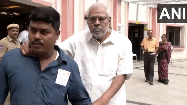 Actor Kota Srinivasa Rao voted in Lok Sabha Election 2024 in Telangana