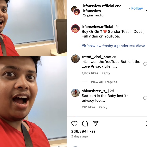 Tamilnadu Health department issues notice to You tuber Irfan for revealing his baby s gender before birth