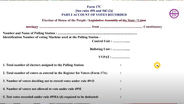 Can fake votes be detected with data in Form 17C issued by Election Commission