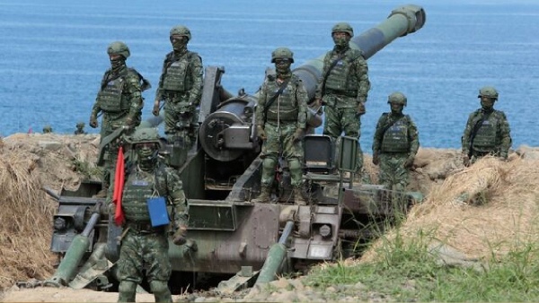 Chinese military surrounded Taiwan because of its alliance with the United States