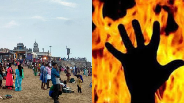 Man sets himself on fire Near Tiruchendur Murugan Temple Beach