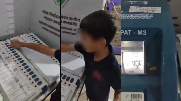 BJP Leader s Minor Son casts vote in Bhopal video surfacing in internet