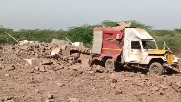 Workers bodies are scattered in many parts after blast in stone quarry