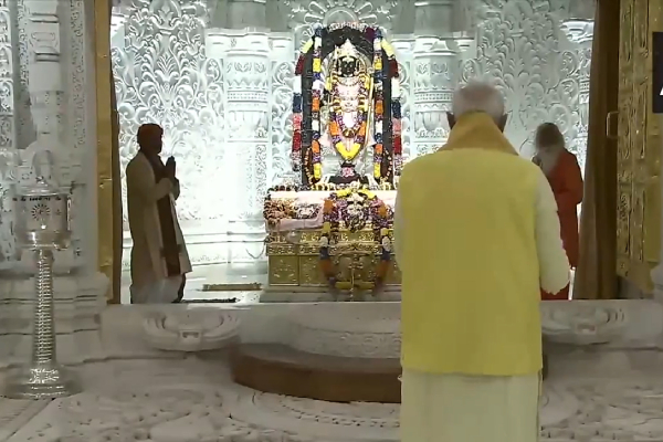 Prime Minister Narendra Modi will visit Ayodhya Bala Ram temple today