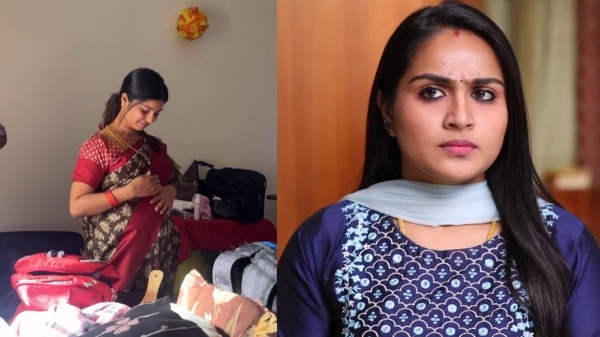 Siragadikka aasai serial Sangeetha Leoni released video to meena sister pregnant