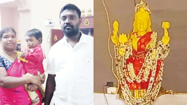 Husband built a temple for his dead wife and performed kumbabhishekam in Ariyalur Husband built a temple for his dead wife and performed kumbabhishekam in Ariyalur