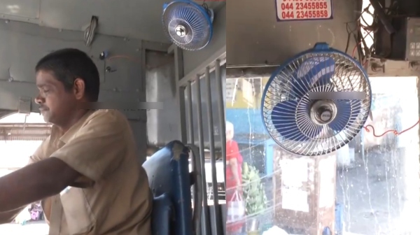 Chennai Transport corportaion installing battery fan for driver