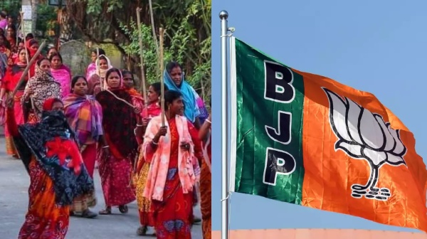 Women accused the BJP of inciting them to file complaints against Trinamool officials in the Sandeshkhali incident