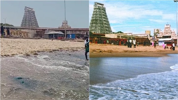 Tiruchendur sea area has absorbed about 100 feet from the shore