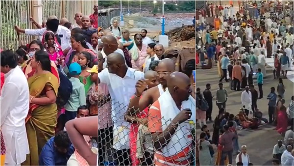 Due to the summer vacation the crowd of devotees in Tirupati is uncontrollable