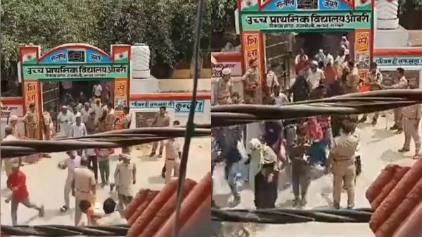 In Uttar Pradesh police lathi charged on minority voters and allegedly prevented casting their votes in Lok Sabha Election In Uttar Pradesh police lathi charged on minority voters and allegedly prevented casting their votes in Lok Sabha Election
