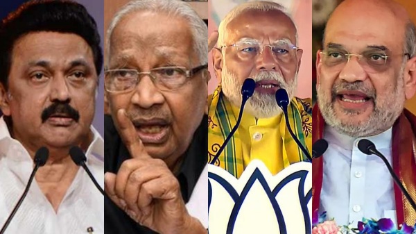 Dravidar Kazhagam K Veeramani condemns Modi Amit Shah for remarks against Tamils