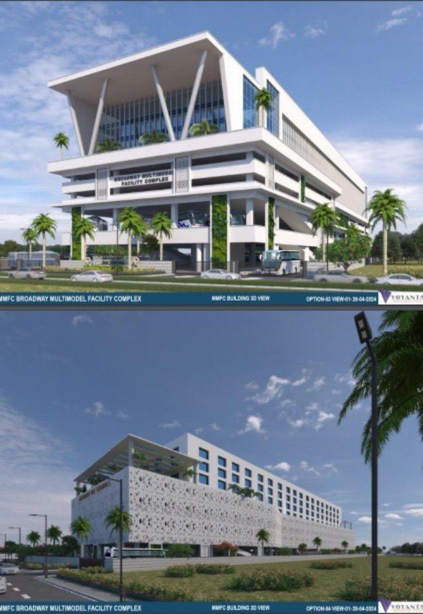Broadway Bus Terminus Proposed renders for the redevelopment of Bus Terminal by CMRL