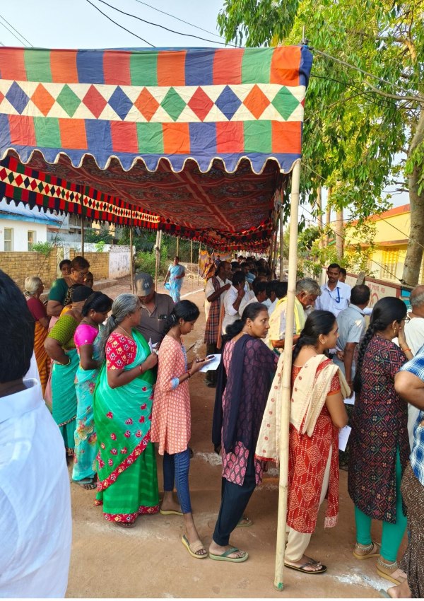 Women will be game changer in Andhra election as Huge number of female voters gathered for vote