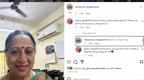 Ethirneechal Serial ending soon and Sathyapriya gave an explanation