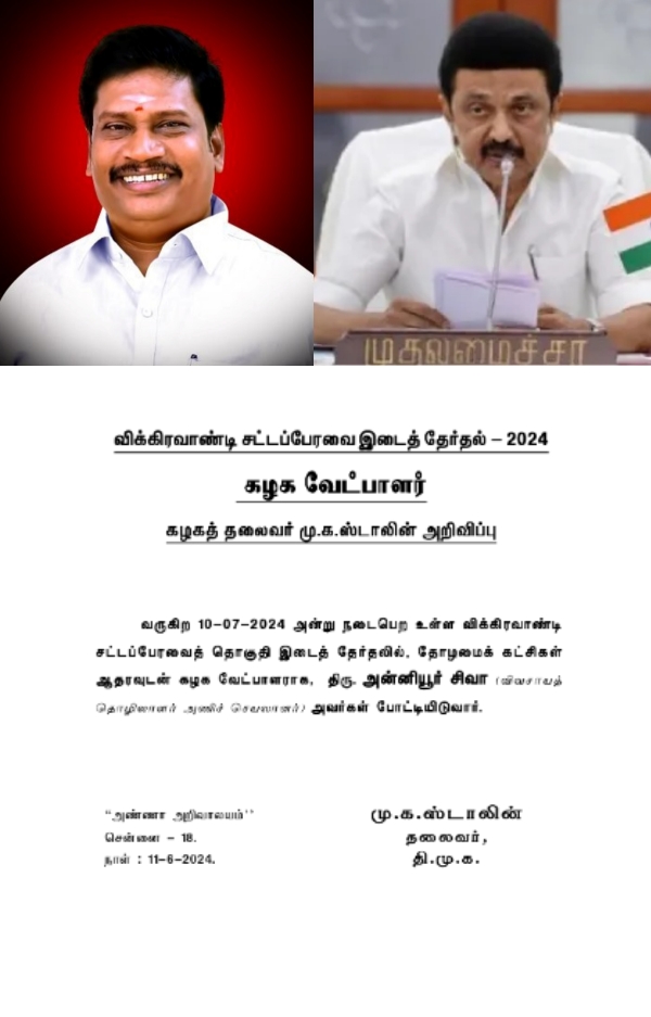 vikravandi assembly by election 2024 m k stalin tamil nadu 2024