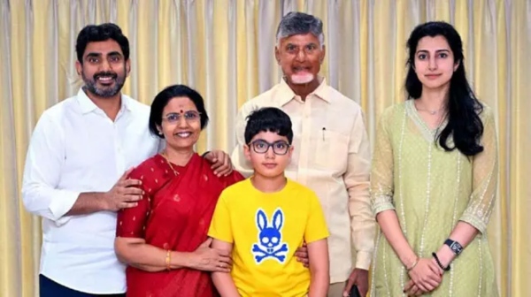 chandrababu naidu oath ceremony telugu desam andhra pradesh grandson