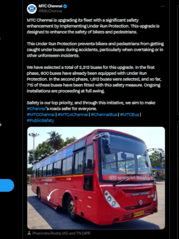 Chennai Government Bus Road Accident Chennai Government Bus Road Accident