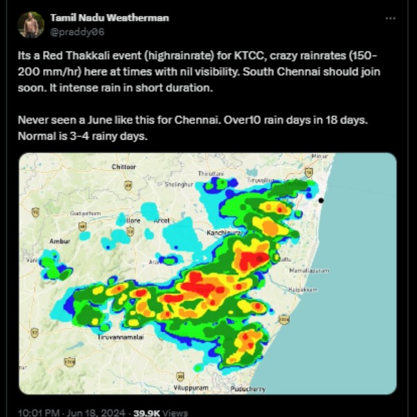 chennai rain weather tamil nadu weatherman