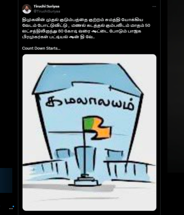 BJP Trichy Surya politics