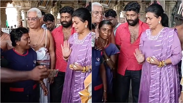 actress Roja Tiruchendur Temple