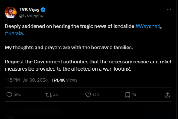 Wayanad Landslide vijay