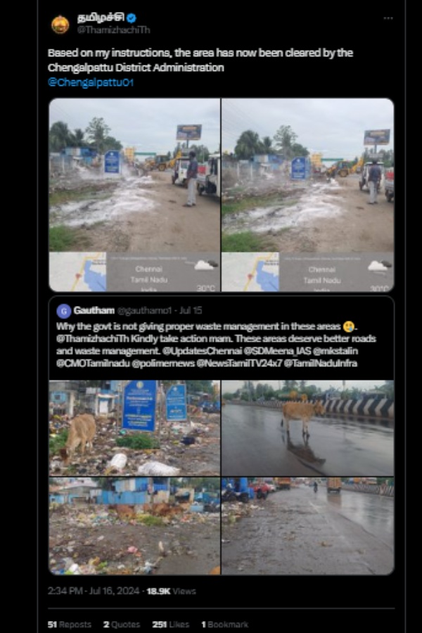 chennai omr Tamilachi Thangapandian