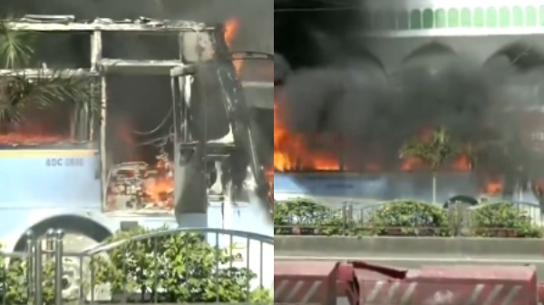 government bus fire accident chennai government bus fire accident chennai