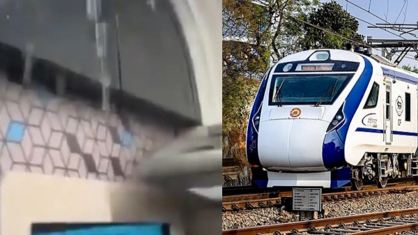 Vande Bharat Rail Rain Railway