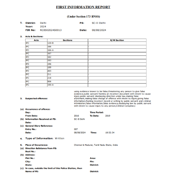 pon manickavel cbi chennai