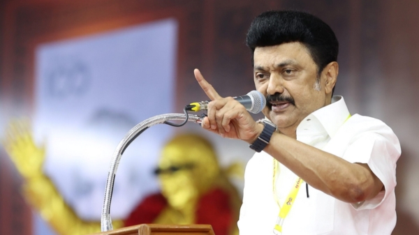 mk stalin america dmk