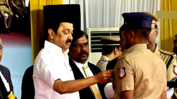 police medal mk stalin chennai
