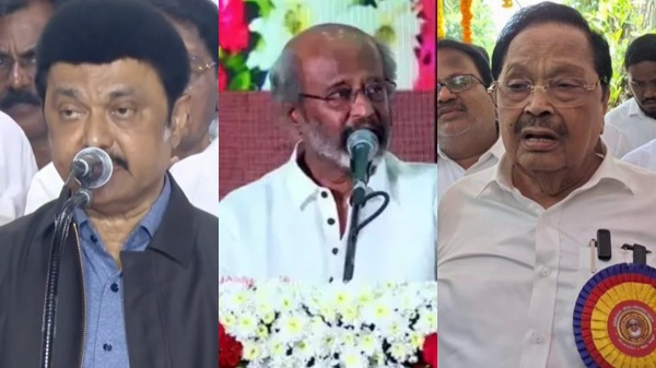 rajnikanth mk stalin duraimurugan