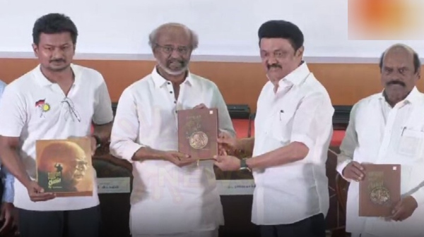 mk stalin rajinikanth ev velu
