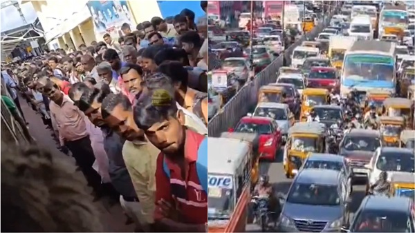 The worst 48-hour chaos in Tambaram was due to the disruption of rail traffic