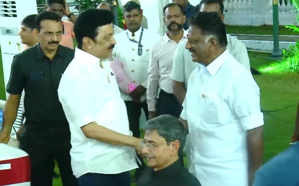 stalin h raja annamalai governor ravi tea party